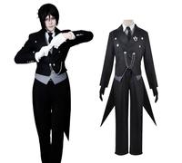 CR ROLECOS Anime Black Sebastian Michaelis Cosplay Outfit Nero Uniforme Cosplay Costume Natale Halloween Carnevale Party Costume L