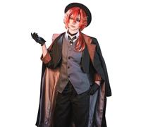 CR ROLECOS Bungo Stray Dogs Cosplay Chuya Nakahara Costume Cosplay Carnevale Uniformi Cappello Accessori Halloween Outfits Set Completo XXL