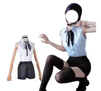 CR ROLECOS Costume per motosega da uomo, per cosplay e cosplay, uniforme completa Chainsaw Man Reze Bomb Cosplay per Halloween Carnevale con parrucca XL