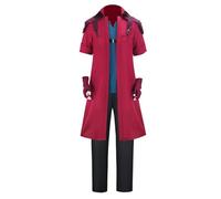 CR ROLECOS Dante Cosplay Costume Devil Cappotto Rosso Trench Giacca Lunga Anime Cosplay Set Completo Halloween Carnevale XXL