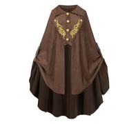 CR ROLECOS Mantello rinascimentale Senza Cappuccio Medievale Mantello Halloween Medievale Capo Hobbit Capo Mago Cavaliere Costume di Carnevale S