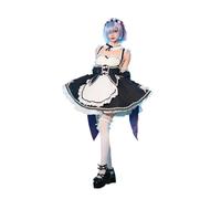 CR ROLECOS Rem Ram - Costume per cosplay Re Life In A Different World From Zero Maid Dress Uniforme, set completo per Halloween, feste, XL