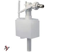 CR Rubinetto a galleggiante universale e compatto, 3/8" attacco universale, riempimento rapido e silenzioso, ampia regolazione di scelta del carico d'acqua, sistema antisifonaggio, ottone, giallo