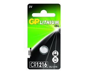 CR1216 - Set da 1 Pila | GP Lithium | Batterie al Litio a bottone CR 1216 da 3V - Lunga Durata