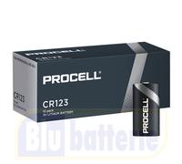 CR123 CR123A Procell Duracell confezione box bulk 10 batterie 3V DL123 CR17435
