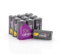 CR123A Set da 10 Pile GP Extra Batterie al Litio CR 123 da 3V Lunga Durata