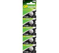 CR1620 - Confezione da 5 Batterie Bottone al Litio CR 1620 / DL1620 da 3V - Lunga Durata - GP LIthium