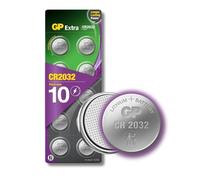 CR2032 - Set da 10 | GP Extra | Batterie al Litio a Bottone CR 2032 da 3V - Lunga Durata