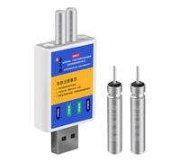 CR425 Batteria ricaricabile - set di caricabatterie USB compatto | Batterie al litio a ricarica rapida | Batteria galleggiante compatibile multi-dispositivo | Alimentazione elettrica sostenibile per