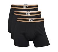CR7 Boxer intimi in misto cotone (confezione da 3) - Comodi ed eleganti boxer aderenti con elastico in vita liscio, Nero/Oro, X-Large