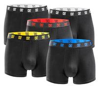 CR7 - Confezione da 5 boxer Trunk da uomo - by Cristiano Ronaldo - Nero Mix - Taglia M, Mix di colore nero