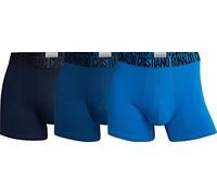 CR7 3-Pack Men's Cotton Trunk Bermuda, Dark Blue, Navy, Light Blue, XL Uomo
