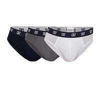 CR7 Cristiano Ronaldo Boxer di Cotone da Uomo, Confezione da 3, Nero, Grigio, Bianco, 2XL