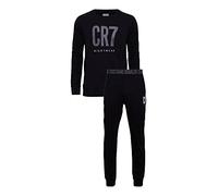 CR7 Cristiano Ronaldo Pigiama a Maniche Lunghe da Uomo Set, Nero, M