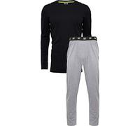 CR7 Men's Long Sleeve Pyjama Set Pigiama, Nero, M Uomo