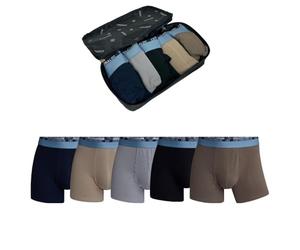 CR7 Underwear Pack 5 Boxer Uomo Cotone con Borsa da Viaggio Offerta - Multicolore