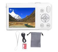 Cra digitale compatta da 68 MP 8K HD con Sn da 2,7 pollici, zoom 16X, filtri bellezza e funzione di scatto con timer per selfie ritratti e registrazione video Cravatta digitale (Bianco)