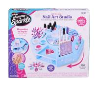 CRA-Z-ART Shimmer N Sparkle All In One Nail Art Studio con 360 giradischi vero lavoro asciuga unghie e scomparti di archiviazione Include smalto per unghie, adesivi per unghie