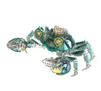 Crab 3D Metal Puzzle Model, 666 PCS Acciaio Inox Steampunk Assemblaggio Kit Giunti Mobili Meccanico Animale Puzzle Puzzle Creativo Ornamenti Regalo