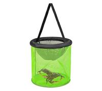 Crab Basket - Circular Foldable Mesh Bucket, Live Lure Storage Cage | Durable Fishing Basket For Outdoor Lake Camping, Saltwater Freshwater Crayfish Shrimps Catfish Ice Fishing Crabbing Clamming,