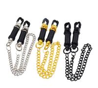 Crab Capezzolo Clip Morsetti con Catena Pressione Morsetti Del Seno Non Piercing Anelli Del Nipplo Morsetti Stimolatore Metallo Morsetti Del Nipplo Clip per Adulti Donne Giocattoli Sesso (Golden)