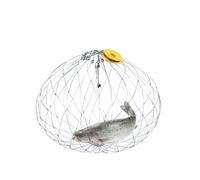 Crab Catcher Net - 62cm Diameter Steel Wire Cage, Stainless Steel Nylon Durrable Trap with Automatic Open/Close Design | Multi-Purpose Fishing Trap for Crabs, Lobsters, andFish Outdoors