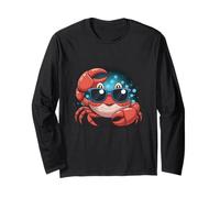 Crab Lover Summer Beach Vibes Cute Ocean Sea Life Design Maglia a Manica