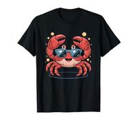 Crab Lover Summer Beach Vibes Cute Ocean Sea Life Design Maglietta