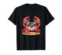 Crab Lover Summer Beach Vibes Cute Ocean Sea Life Design Maglietta