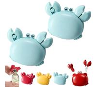 Crab Multifunctional Bottle Opener,Crab-Shaped 4-in-1 Multi Tool Opener,Box Cutter,Magnetic Fridge Magnet & Mini Scissors,Crab Shape Kitchen Gadget for Fridge Decor (Blue*2)