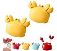 Crab Multifunctional Bottle Opener,Crab-Shaped 4-in-1 Multi Tool Opener,Box Cutter,Magnetic Fridge Magnet & Mini Scissors,Crab Shape Kitchen Gadget for Fridge Decor (Yellow*2)