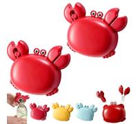 Crab Multifunctional Bottle Opener,Crab-Shaped 4-in-1 Multi Tool Opener,Box Cutter,Magnetic Fridge Magnet & Mini Scissors,Crab Shape Kitchen Gadget for Fridge Decor (Red*2)