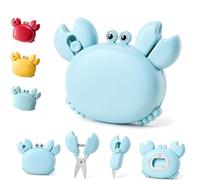 Crab Multifunctional Bottle Opener, Crab-Shaped 4-in-1 Multi Tool Opener, Multi Tool Opener, Box Cutter, Magnetic Fridge Magnet & Mini Scissors, Crab Shape Kitchen Gadget (Blue)