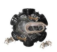 Crab Pot Trap, Crayfish Trap With Holes, Catch Fish Cage, Fishing Accessories Dense Vents, Bait Cage Portable Crabbing Kit For Catching Loach, Eel, Lobster, Herring, Shrimp & More