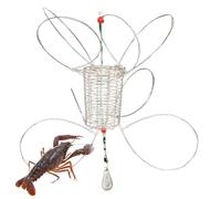 Crab Snare - Rullante portatile a prova di fuga, attrezzatura per granchio a 8 anelli, 8 x 8 x 6 cm, multifunzionale, per gamberi di mare profondo, aragosta, molo di sul ghiaccio, kayak