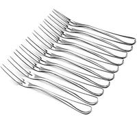 Crab Stainless Steel Forks,Escargot Forks 2 Prong Tasting Appetizer Forks Portable Cocktail Salad Fruit Forks for Party Travel,Set di 10,5 pollici (10 pezzi)