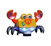 Crab Toy -Crawling Crab Toy 20.5x11x14cm | Musical LED Light Up Interactive , Tummy Time Sensory Learning Educational Gift, MovingCrab For Nursery Boys And Girls