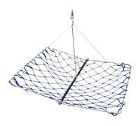 Crab Trap Folding, Stainless Steel Crabbing Net, Sturdy Square Pot, portatile Hawk Jaw Design, Lobster Fish Catcher, Ideal for Beach Lake Pond Blue Seafood 18,11 x 11,02 x 13,78 pollici