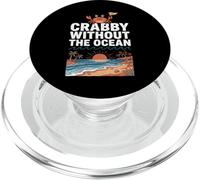 Crabby Without The Ocean Funny Beach Vacation Crab PopSockets PopGrip per MagSafe