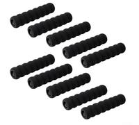 Crabop 10 coperture protettive antistatiche ad alta resilienza, per bambini, casa, ufficio, colore nero, 10 pezzi