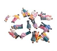 Crabop 25-Pack 1:87 Scala Dipinto Figure Persone, Per HO Gauge Ferroviario Passeggeri Per Treno Layout E Diorama Scene Decorazione