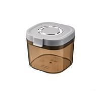 Crabop Barattolo ermetico per zucchero, con cucchiaio, contenitore resistente alla luce, per caffè, tè, spezie, 800 ml, grigio-marrone (800 ml)