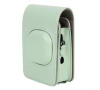 Crabop Borsa per fotocamera in PU retrò, per Fujifilm per Instax per Mini LiPlay, custodia protettiva morbida, con cappuccio rimovibile e tracolla regolabile per viaggi (verde)