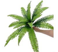 Crabop Boston artificiale per felce, decorazione da parete, 18 teste, foglie persiane realistiche, in plastica, per matrimoni, decorazioni per la casa all'aperto, 5 pezzi