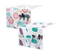 Crabop Confezione da 2 coperture per frigorifero in PEVA, 130 x 54 cm | Impermeabile per la superficie, protegge da fuoriuscite, tasche laterali, motivo geometrico, design lavabile