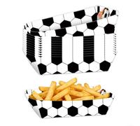 Crabop Contenitori usa e getta per spuntini da calcio, 36 pezzi, in carta, per alimenti, per feste di compleanno, decorazioni per il giorno del gioco, 16 x 10 x 5 cm (D)