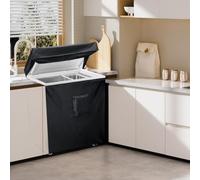 Crabop Copertura per congelatore 420D, impermeabile, protezione esterna (64 | tessuto impermeabile, resistente ai graffi per superficie, design lavabile, colore nero, pronto per esterni