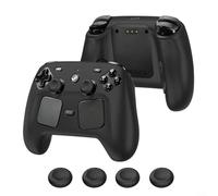 Crabop Custodia in silicone per controller Steam 2, custodia protettiva con presa migliorata e joystick, pelle antiurto per gaming, nera (nero)