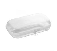 Crabop Custodia portatile per hard disk, custodia in plastica trasparente con cerniera per elettronica e caricabatterie, organizer compatto per gadget, 20 x 12 x 5 cm, 20 x 12 x 5 cm, Guscio rigido