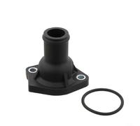Crabop Flangia del liquido di raffreddamento della testata del cilindro per Golf per PASSAT 026121144A 026121144E, tubo di ricambio in plastica nero per riparazione motore